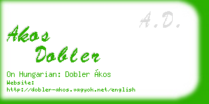 akos dobler business card